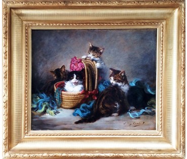 Картина "Веселые котята". Луи Эжен Ламберт (1825 -1900 ). (артикул №262) - фото №2