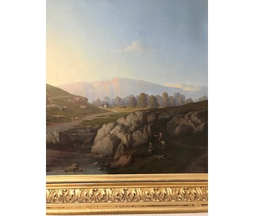 Картина "Охотники на привале". (артикул №287) - фото №2