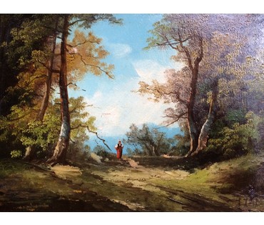 Картина "Лесной пейзаж". Zopf Julius (артикул №328) - фото №2