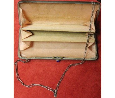 Серебряная театральная вечерняя сумочка (клатч, сумка) с цепочкой (артикул №32) - фото №5